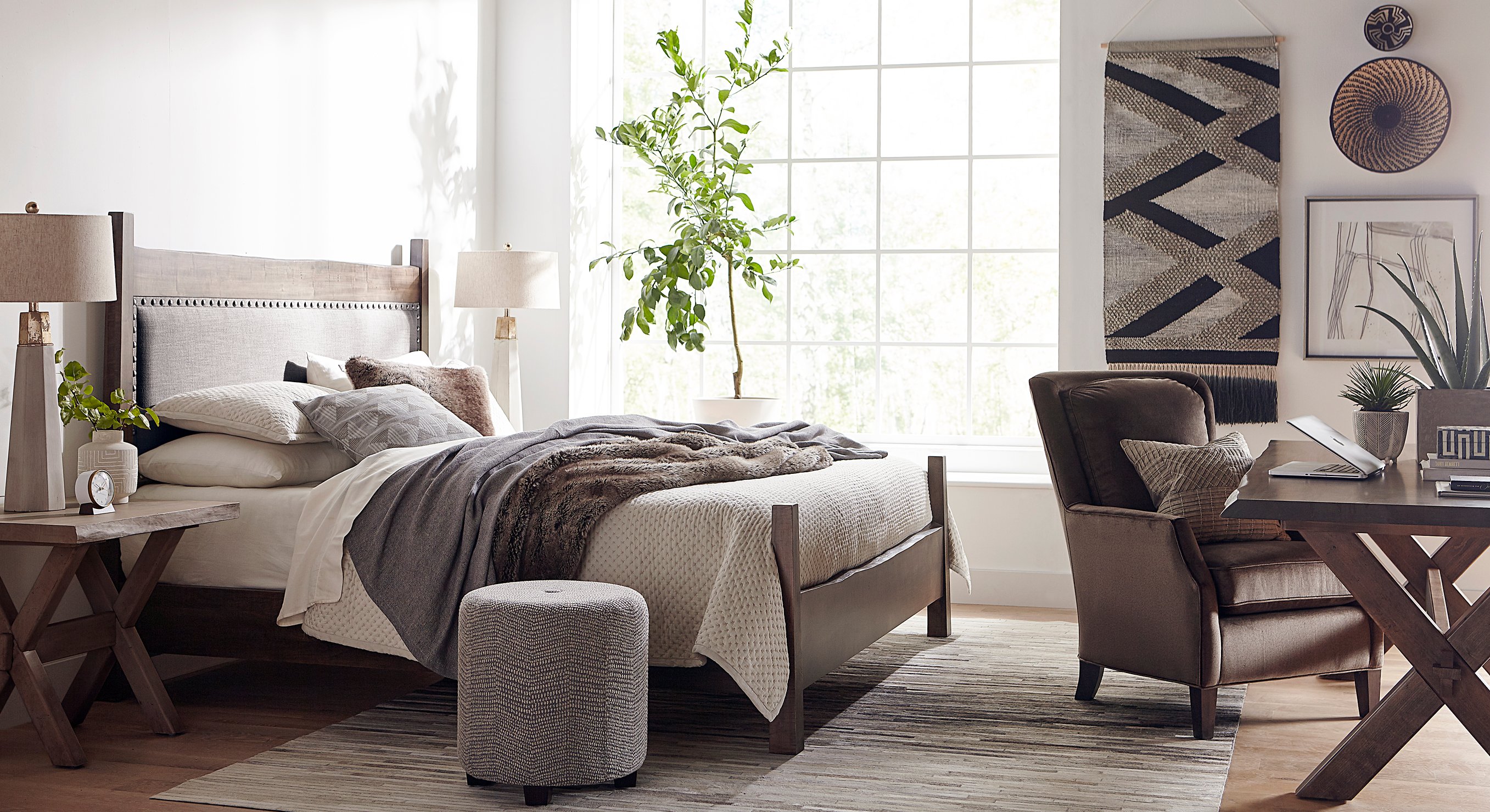 bedroom-scene-linen-neutrals-desk-chair-sunlight