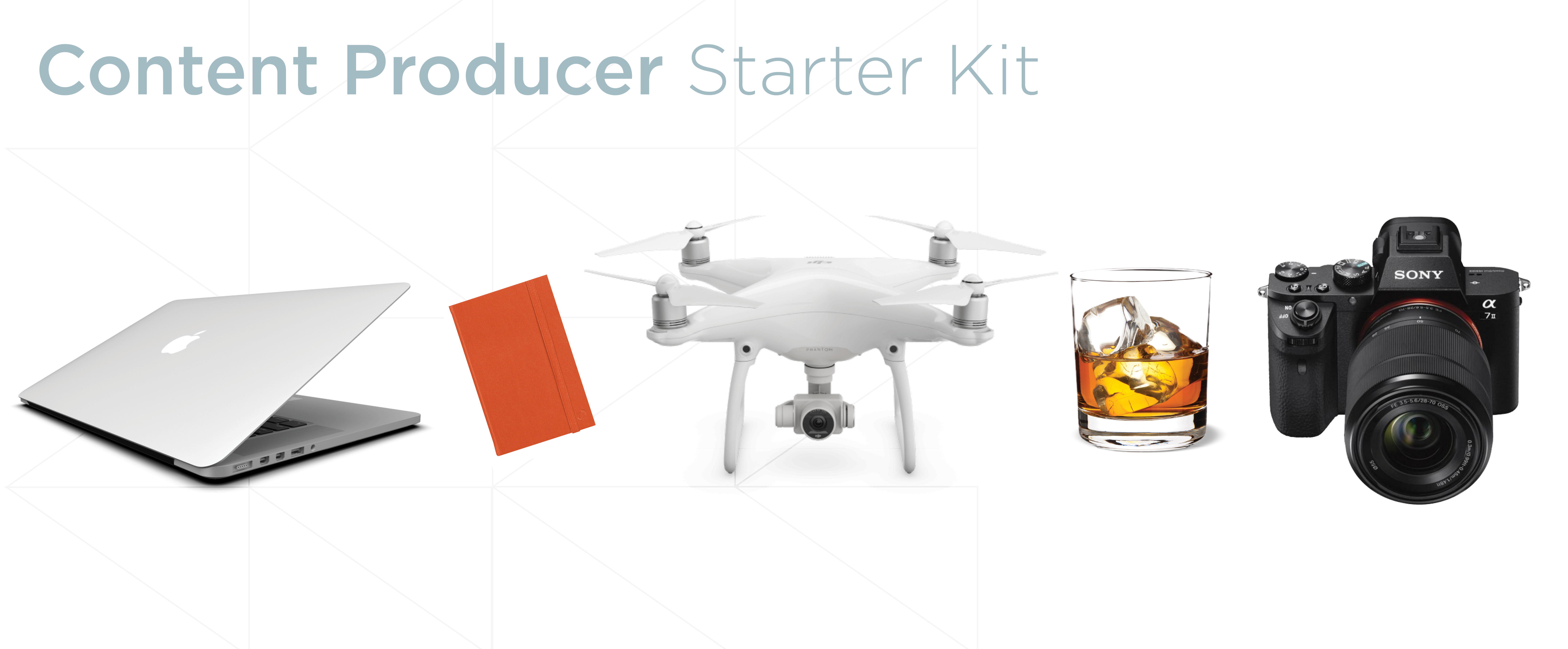 content-producer-starter-kit-camera-drone-laptop