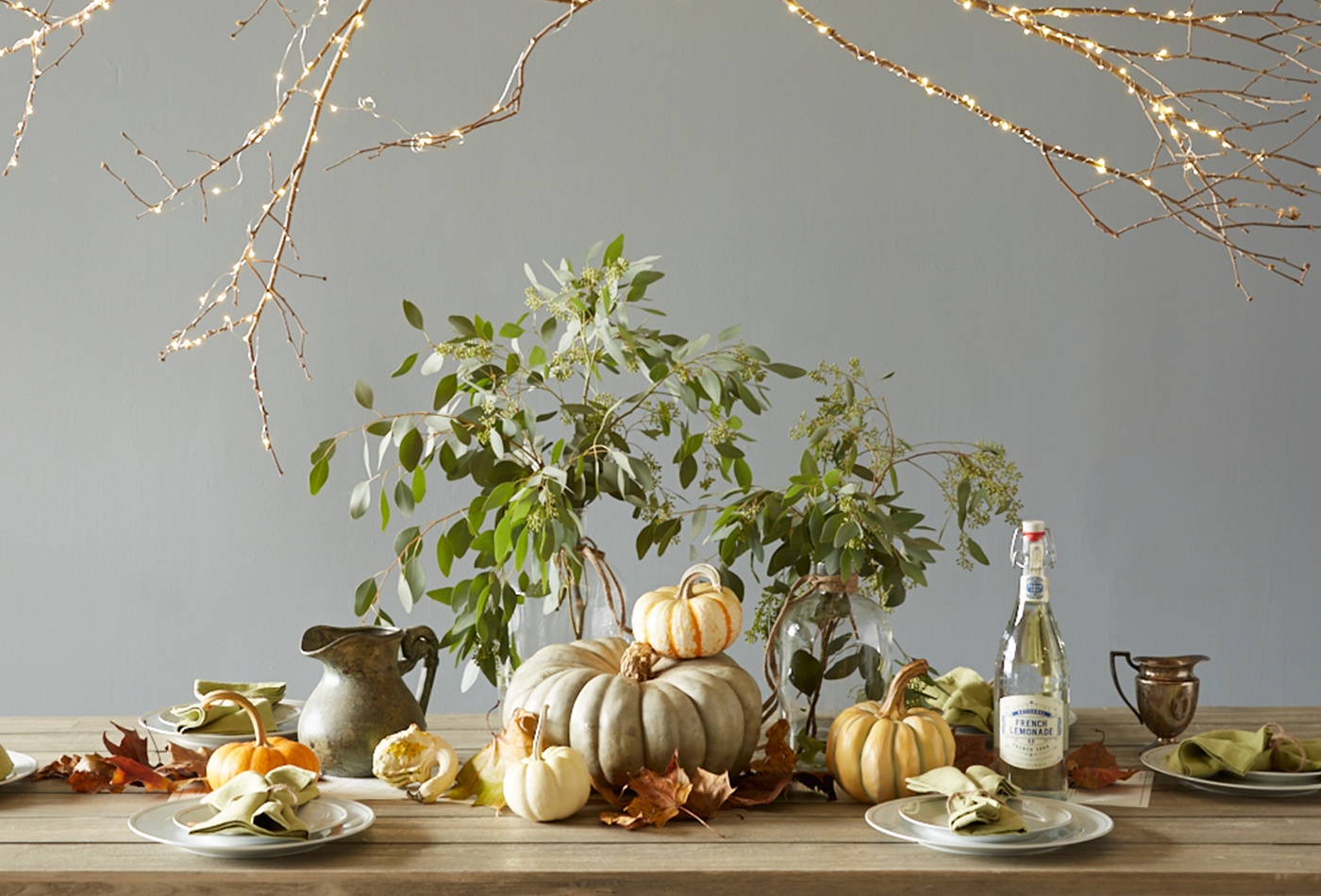 forage-table-setting-plants-branches-lights