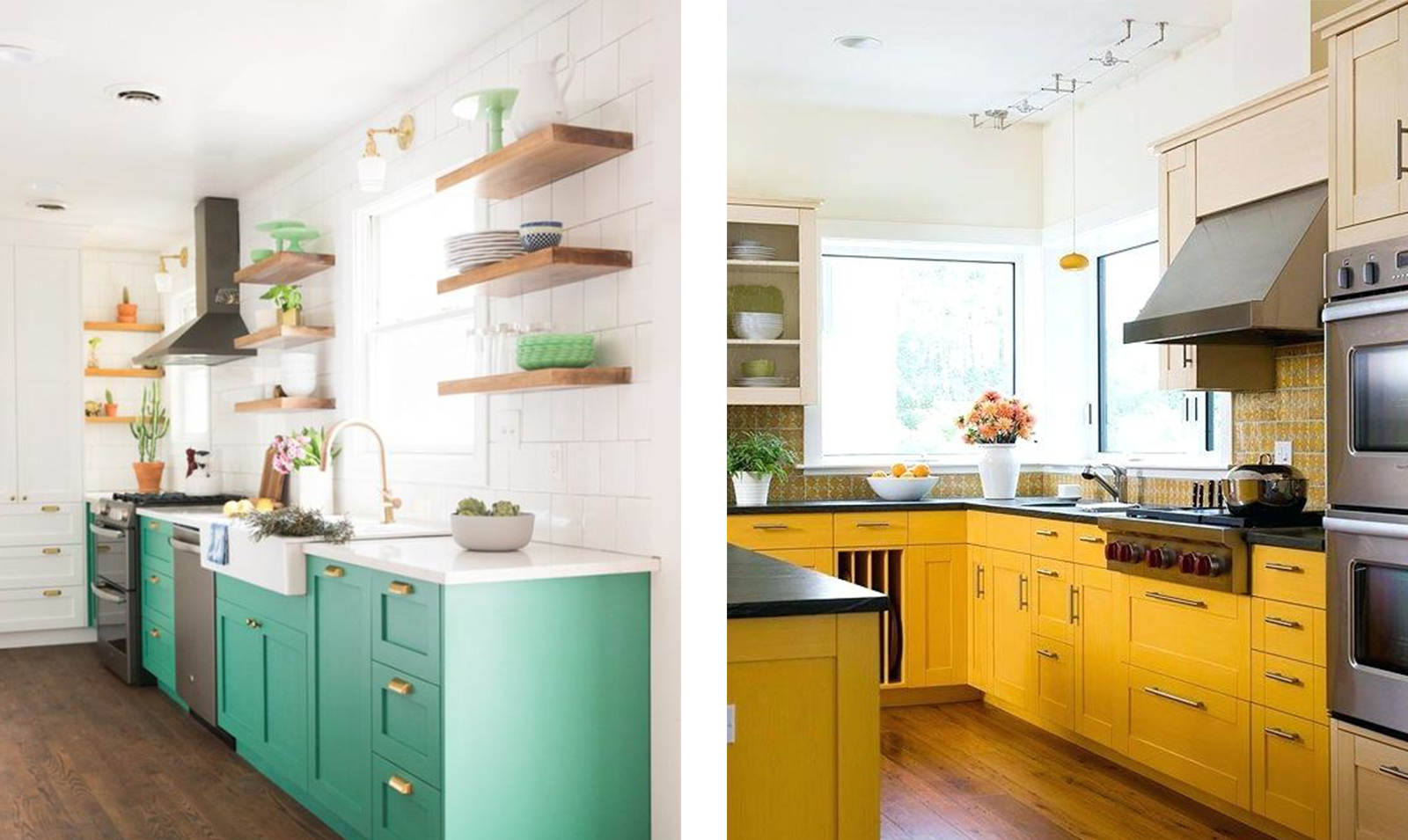 kitchens-green-cabinets-kitchen-yellow-cabinets