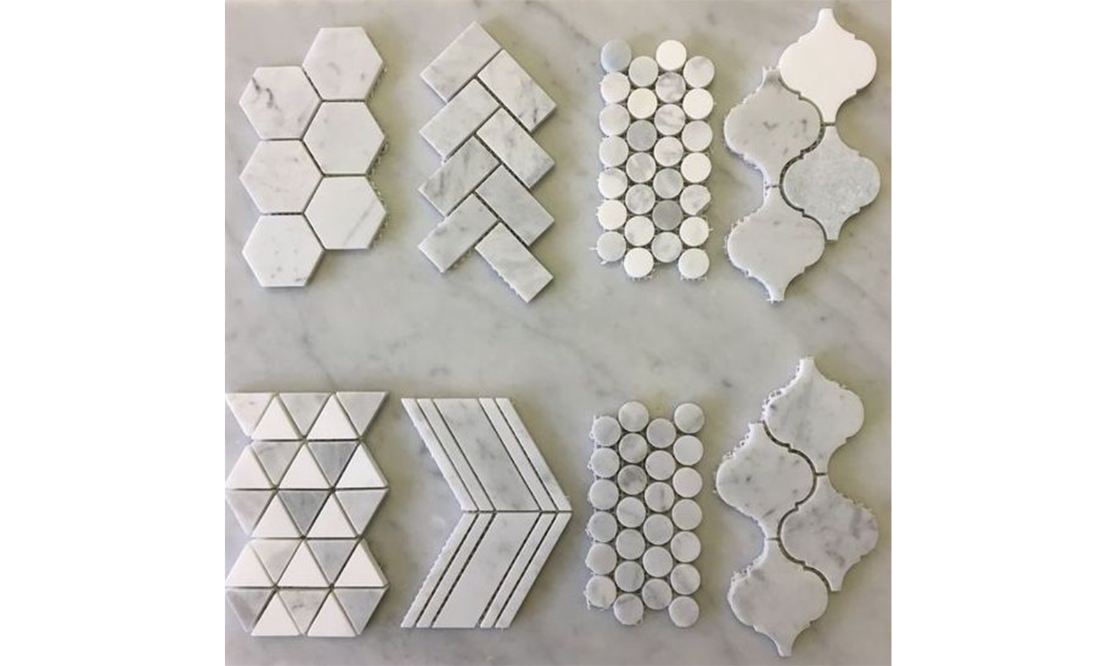 white-granite-geometric-backsplash-tiles